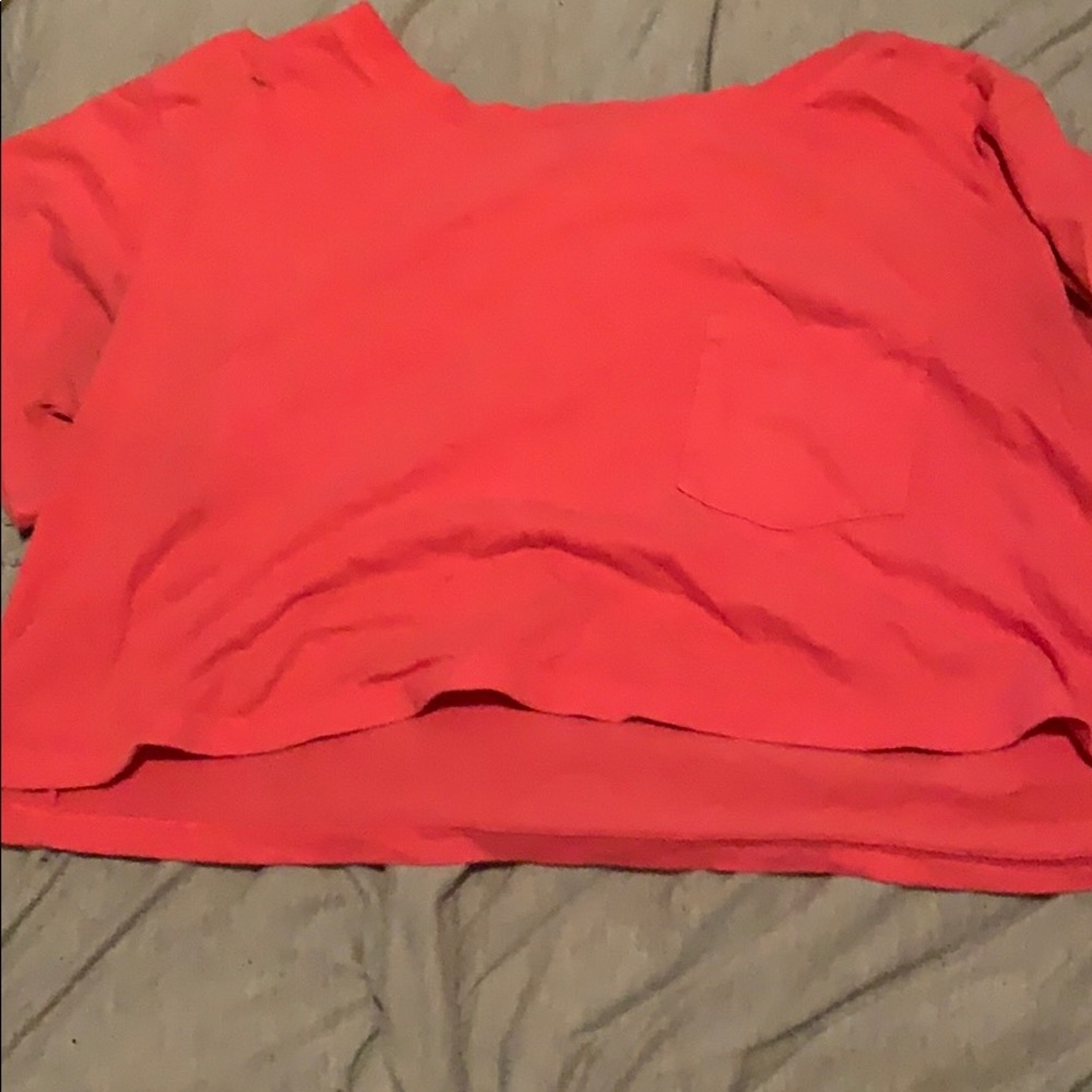 peach crop top, barely worn